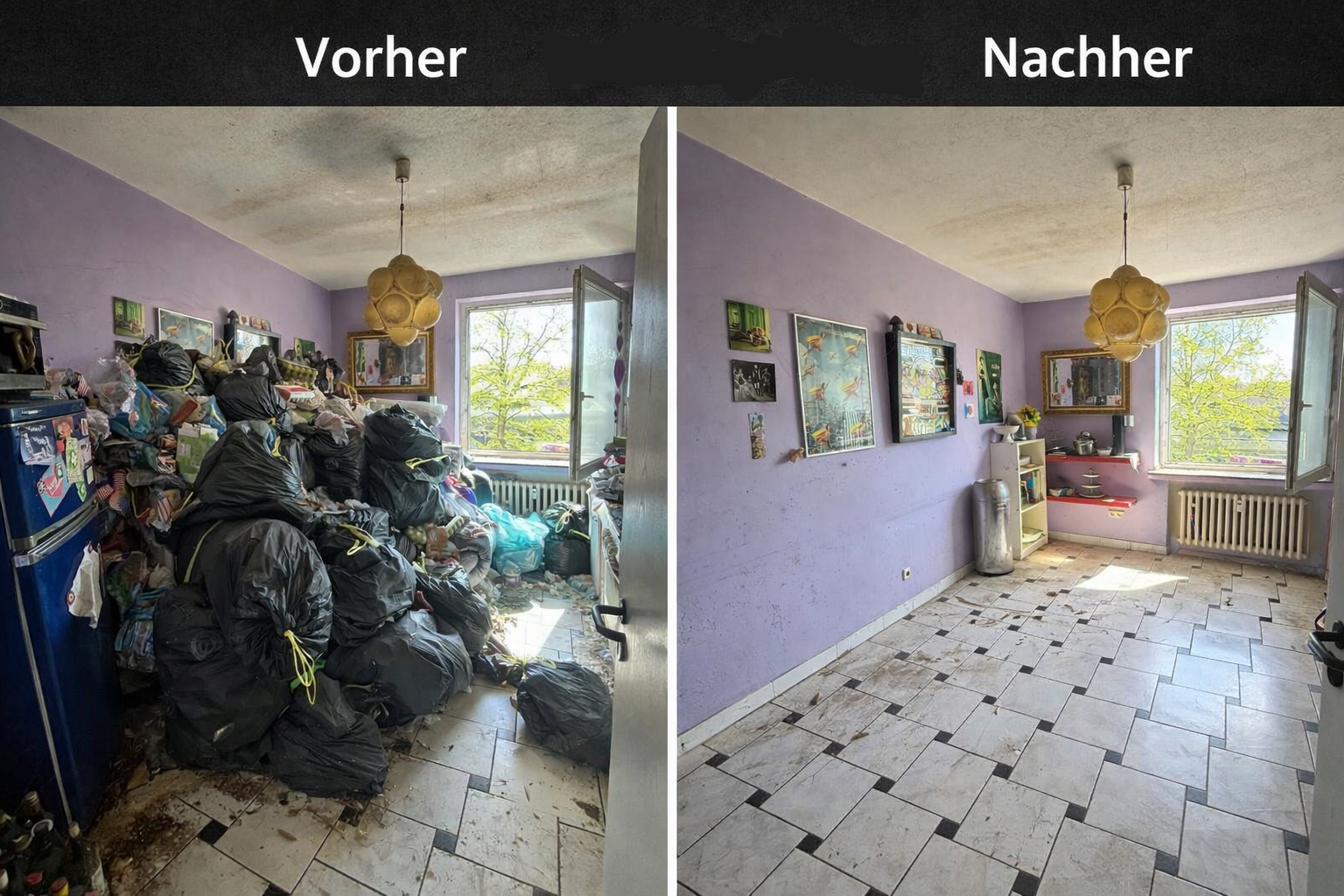 Messi Wohnung Entrümpeln Bochum – Vorher Nachher