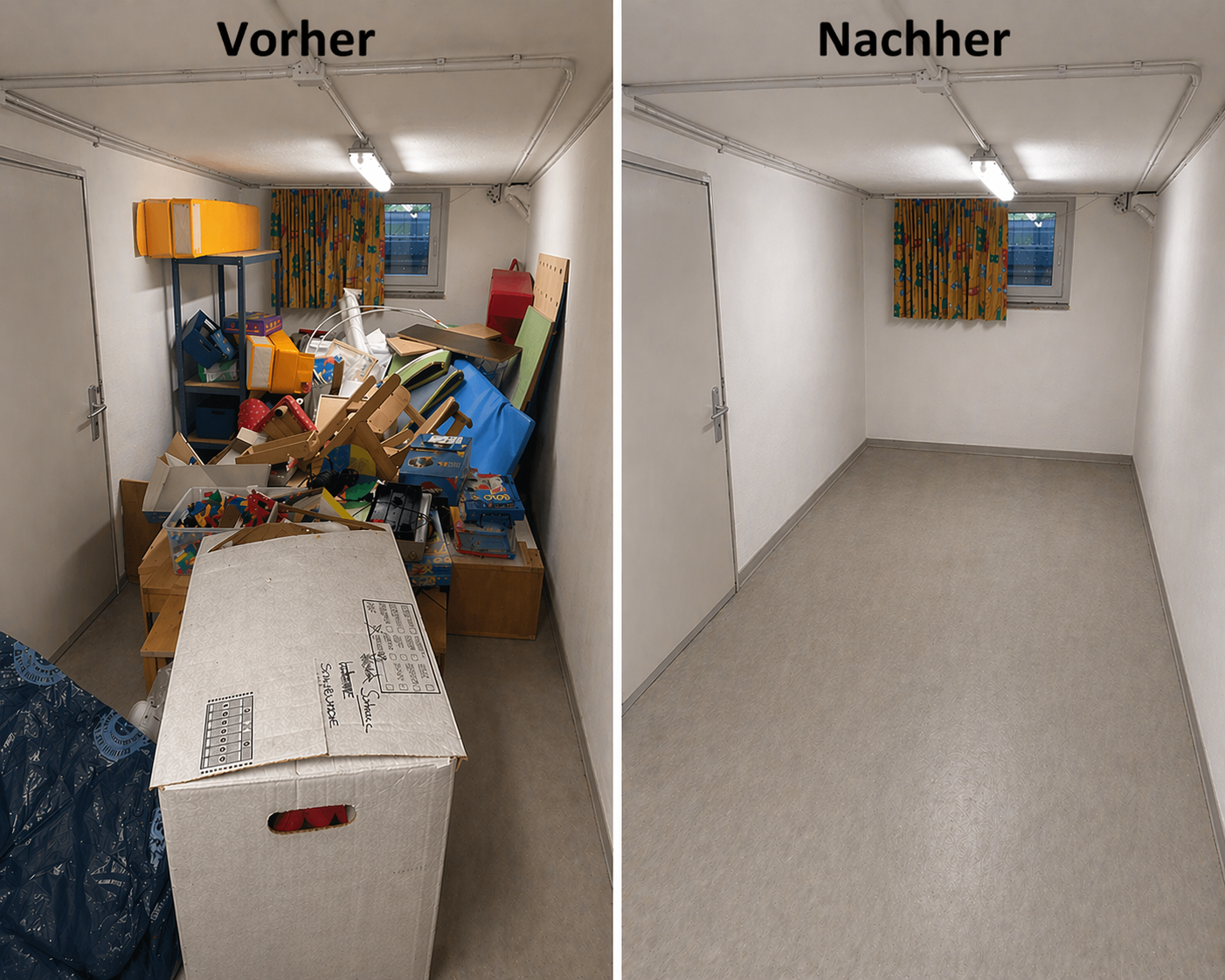 Kellerentrümpelung Bochum – Vorher Nachher